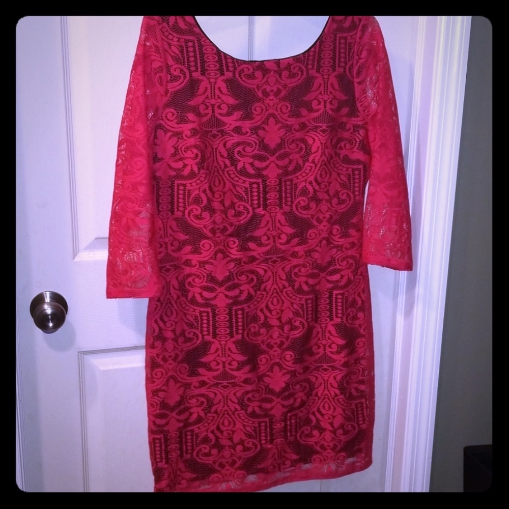 Lacy zip up dress